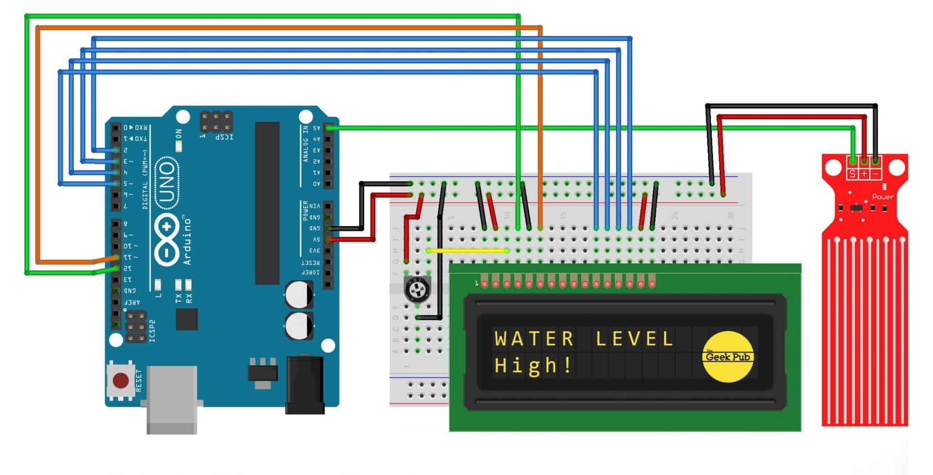 Arduino Water Level Sensor Tutorial - The Geek Pub