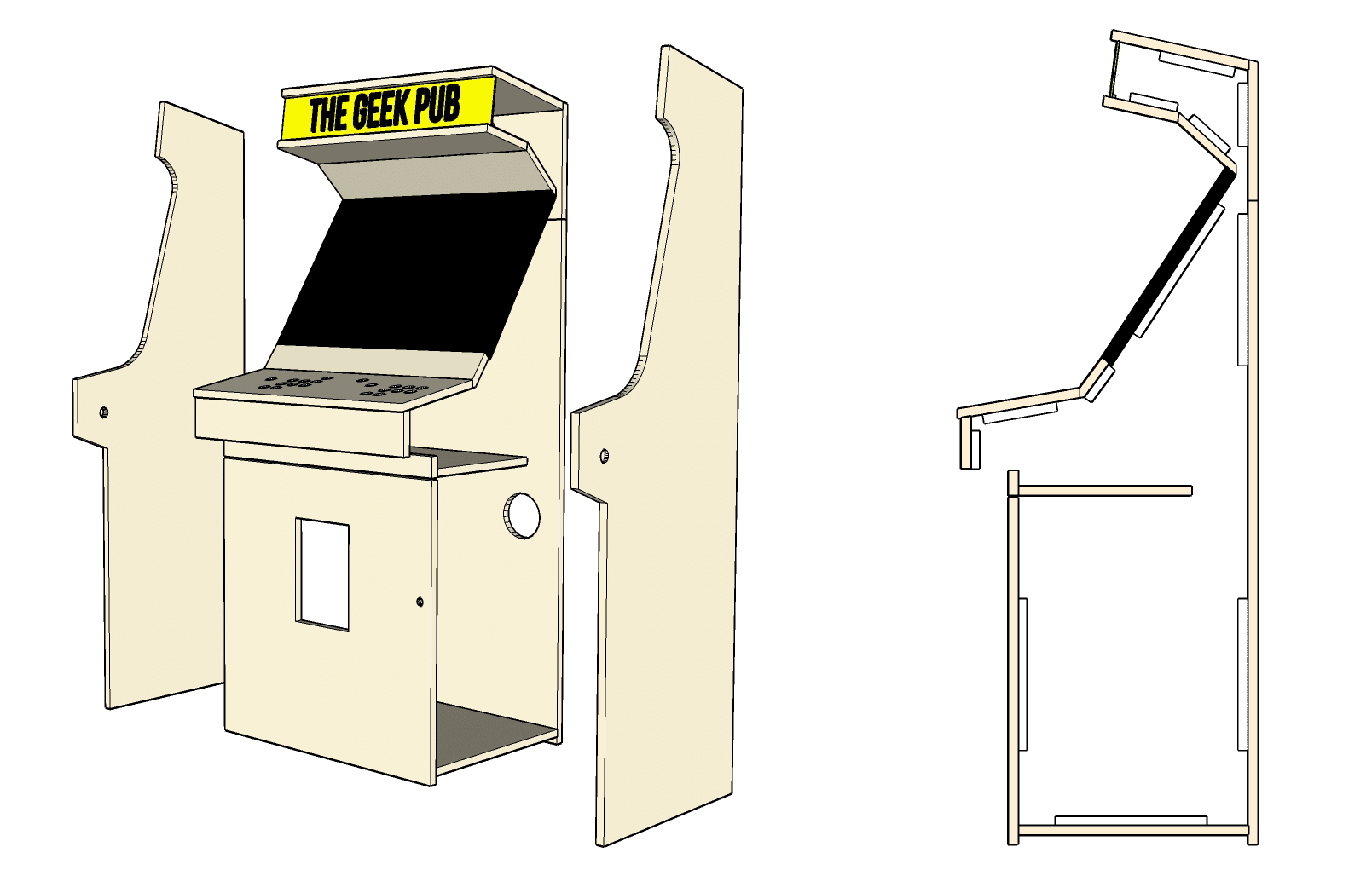 Arcade Cabinet Plans - The Geek Pub